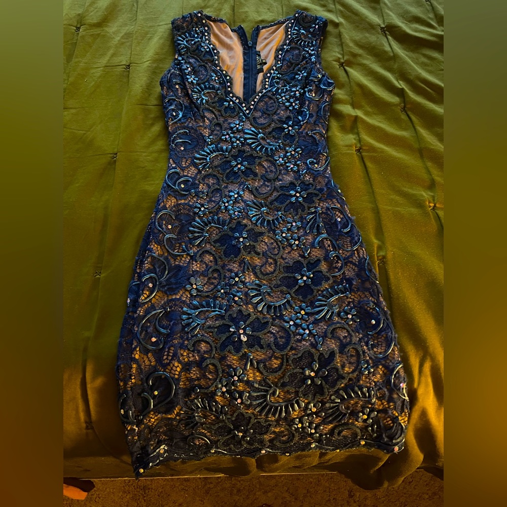 Valiant Paris Limited Edition Blue Bodycon Dress